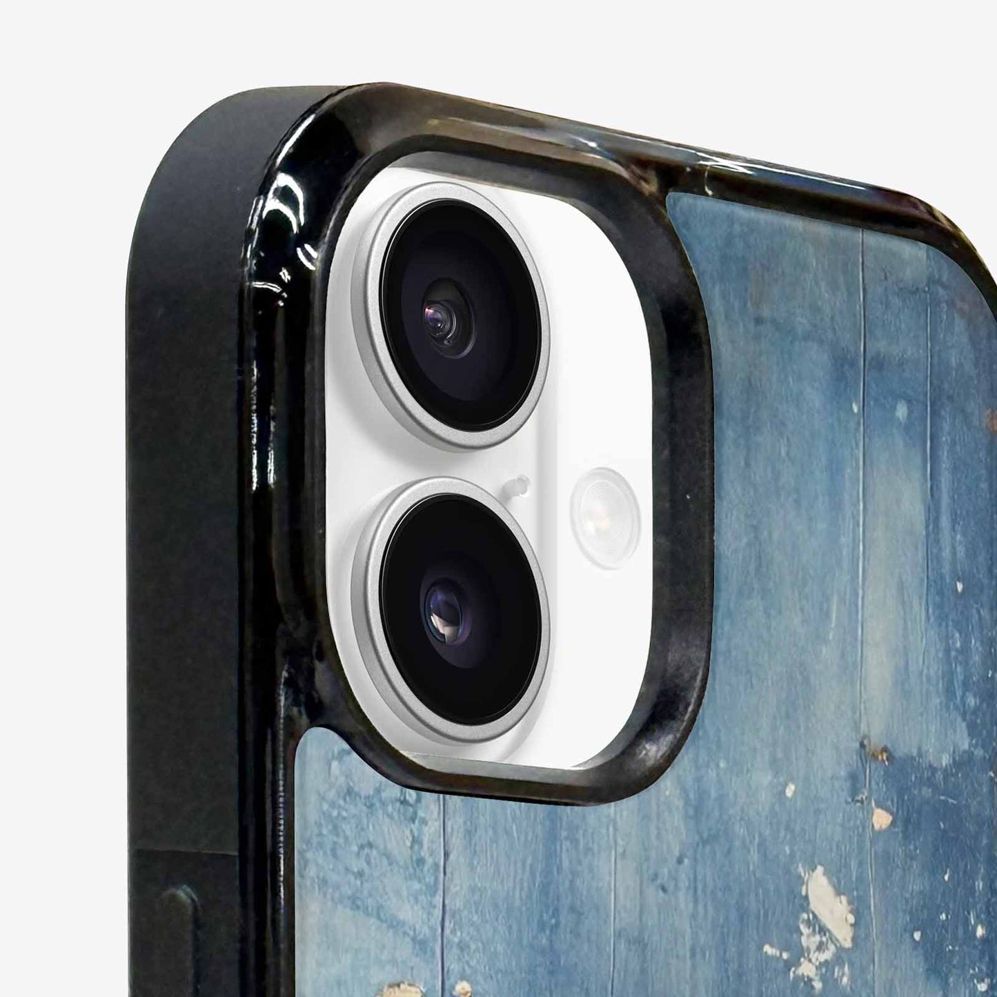 iPhone 16 Case — Denim Distressed Textures Print Edge To, Original Design Phone Case