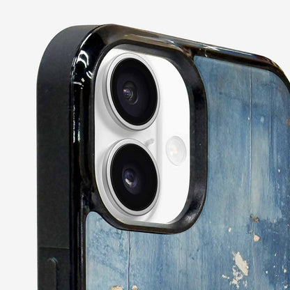 iPhone 16 Case — Denim Distressed Textures Print Edge To, Original Design Phone Case