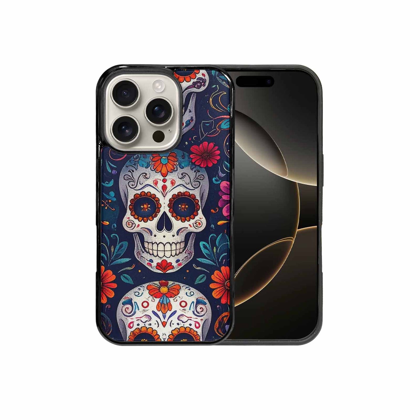 iPhone 16 Pro Case — Day Dead Sugar Skull Art 100s, Unique Phone Case Design