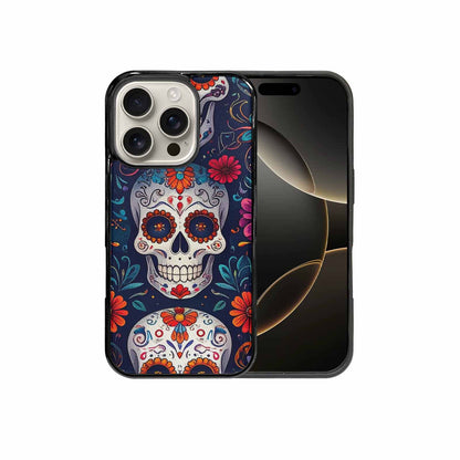 iPhone 16 Pro Case — Day Dead Sugar Skull Art 100s, Unique Phone Case Design