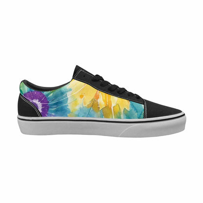 MEN'S Tie Dye Swirl Canvas Lace-Up Grunge Custom Sneakers