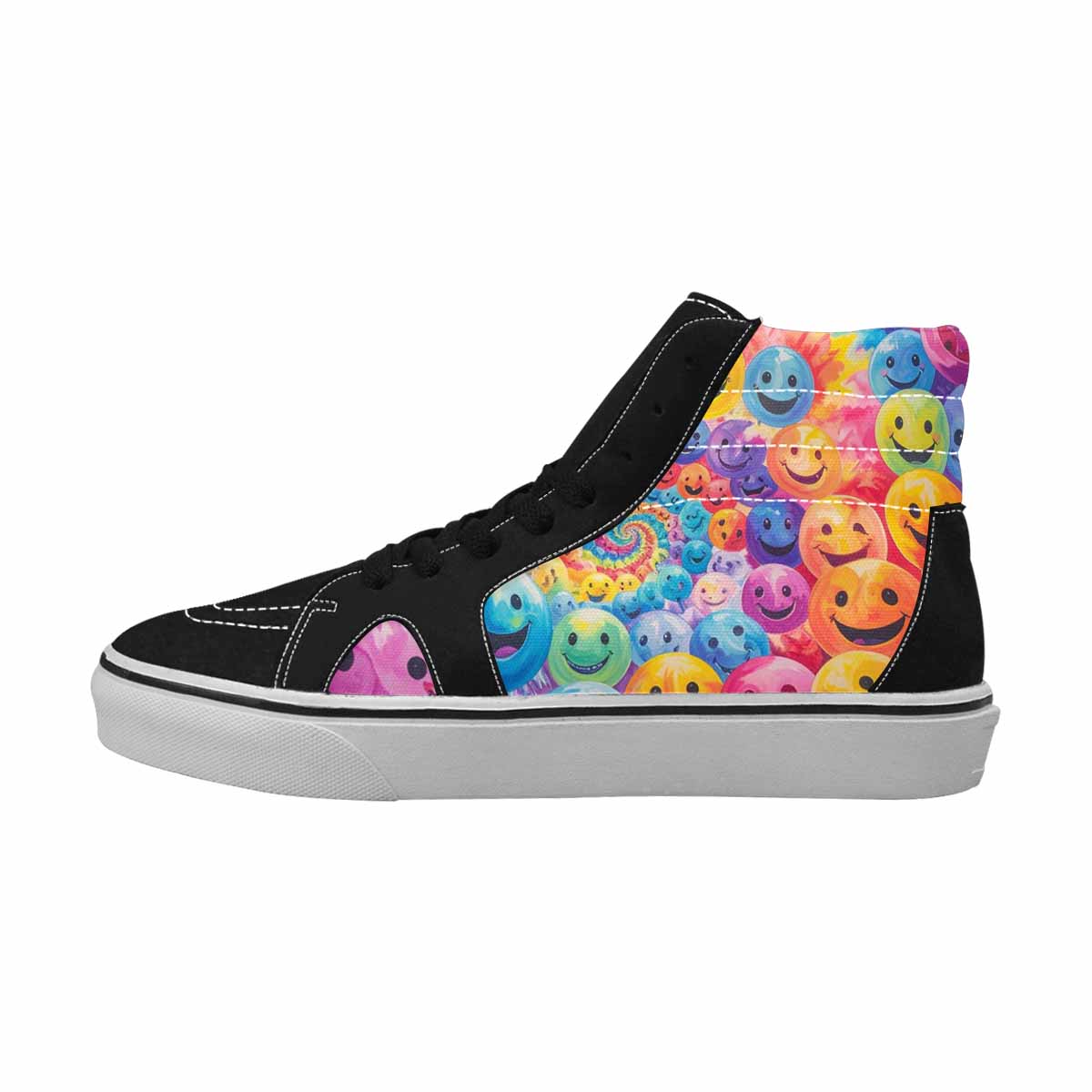 MEN'S Smiley Facessmiley Faces  High Top Canvas Dreamlike Shoes