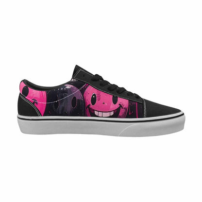 WOMEN'S Melting Moon Smiley Lace-Up Canvas Grunge Shoes