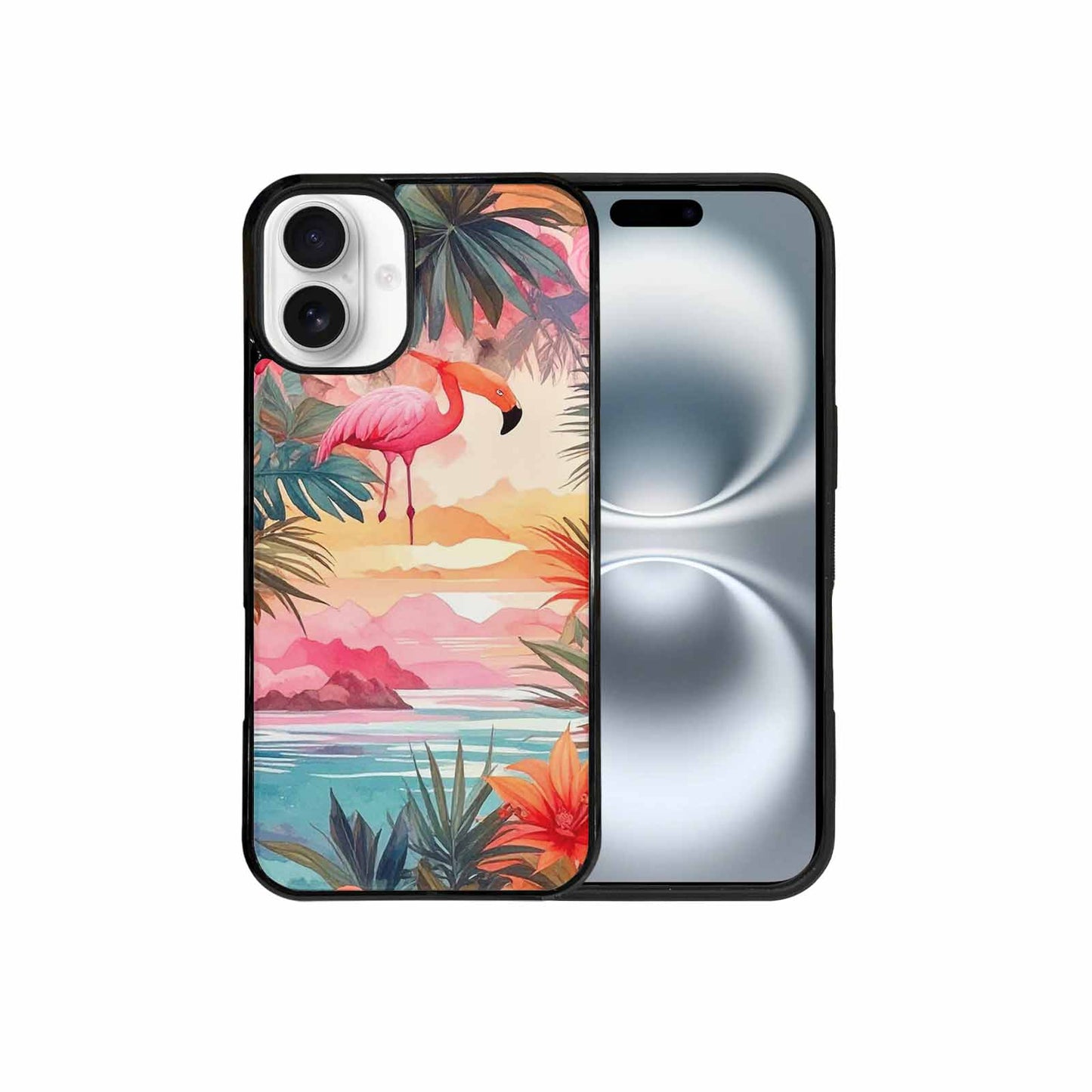iPhone 16 Plus Case — Flamingo Tropical Flamingo Tropical Pattern Hundreds, Unique Phone Case Design