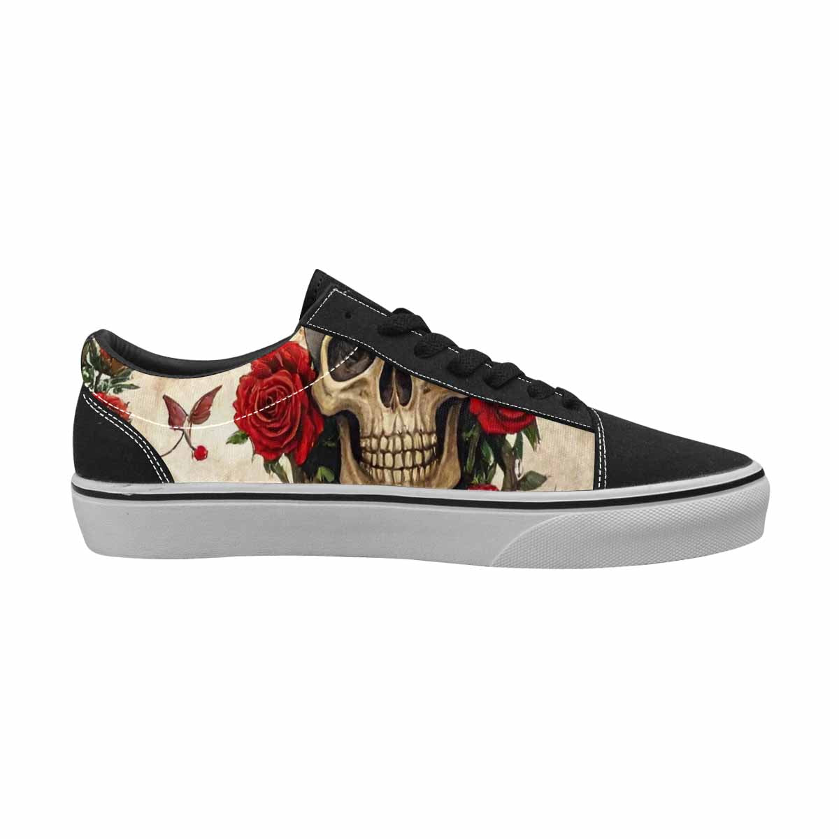WOMEN'S Skull Roses Tree Lace-Up Canvas Aesthetic Custom Shoes
