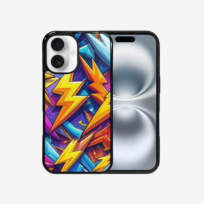 iPhone 16 Case — Lightning Bolt Storm Pattern Hundreds Of, Custom Art Phone Cover