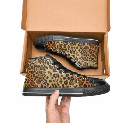 MEN'S Animal Print High Top Canvas Vibrant Chaos Shoes