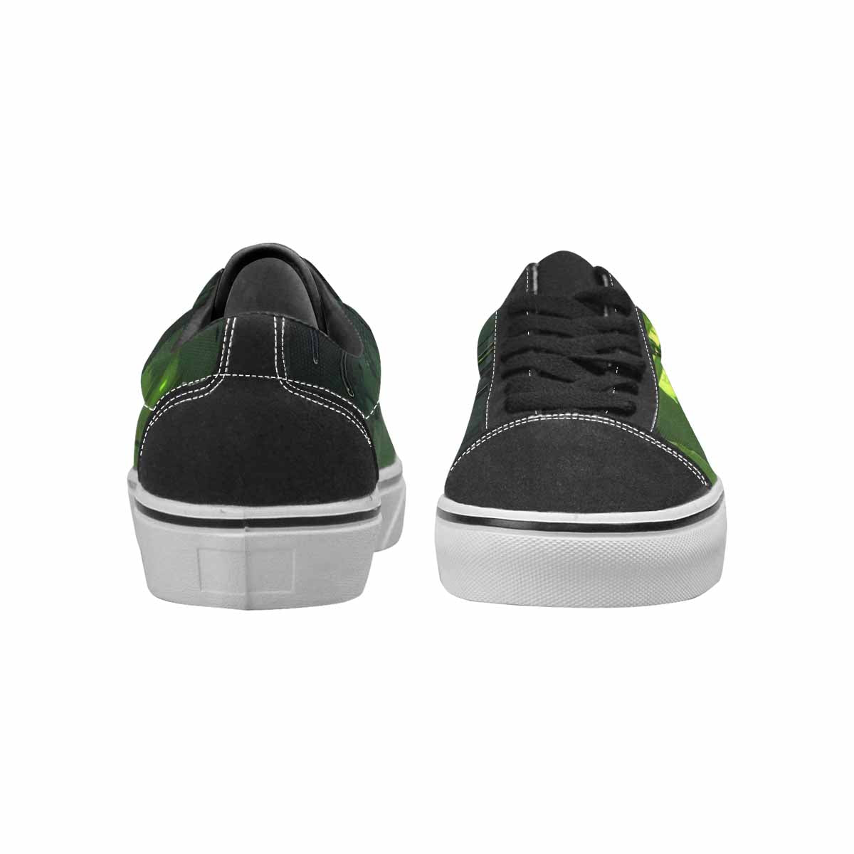 WOMEN'S Toxic Melting Skeleton Cats Lace-Up Canvas Surreal Shoes