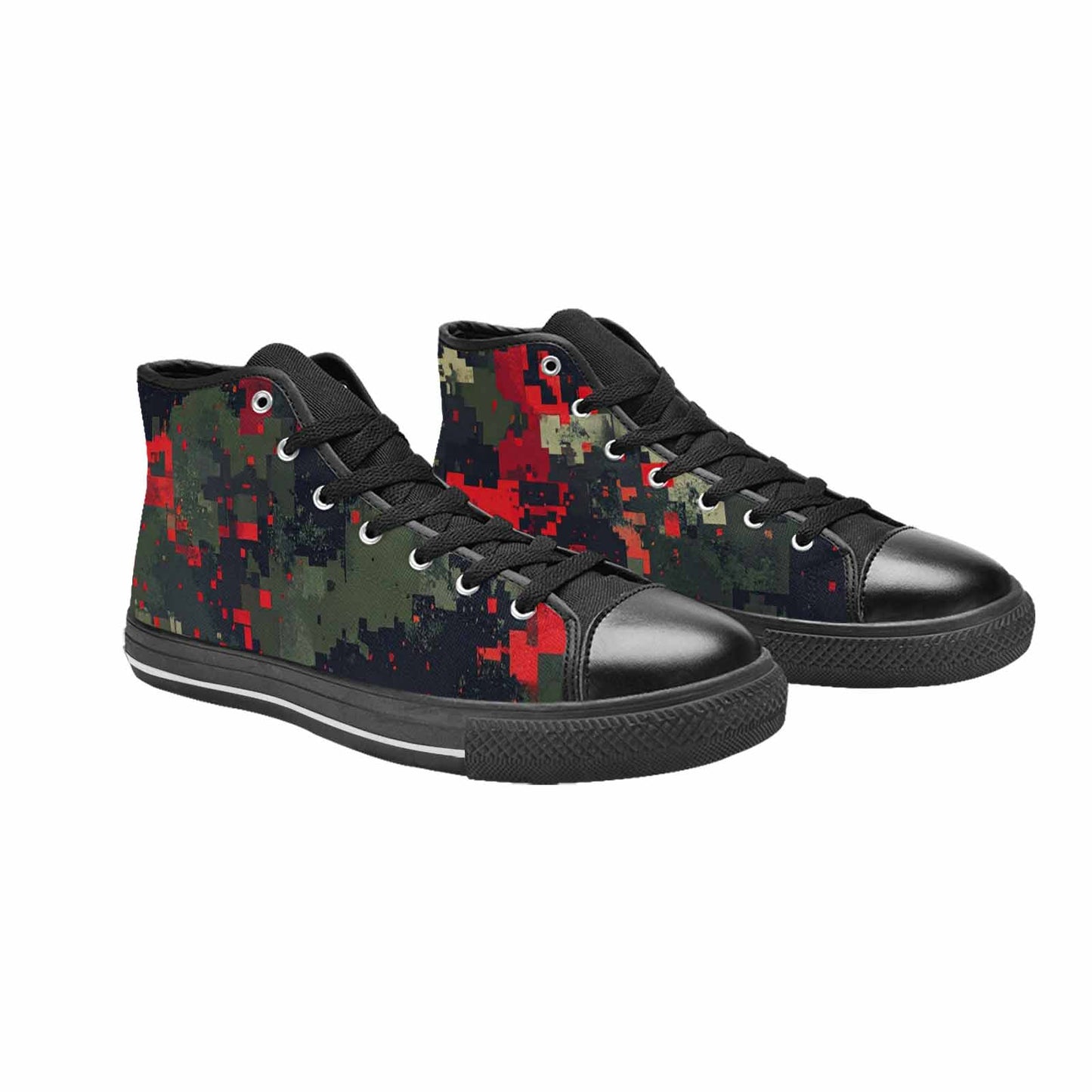 WOMEN'S Military Camouflage Blotch High Top Canvas Dreamcore Custom Sneakers