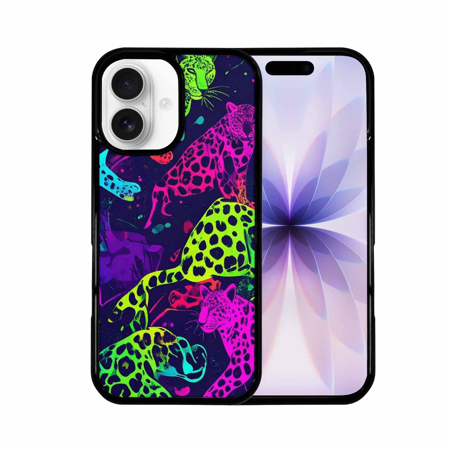 iPhone 17 Case — Leopard Print Neon Seamless Animal Print, Custom Printed Phone Case