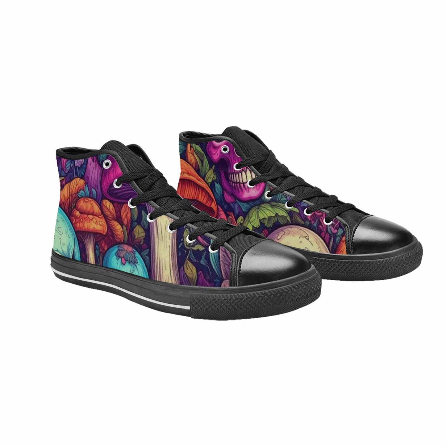 WOMEN'S Mushroom Skull High Top Canvas Dreamcore Shoes