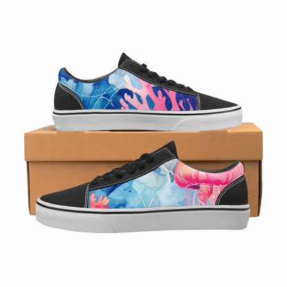 MEN'S Fish Scale Coral Canvas Lace-Up Dreamcore Custom Shoes