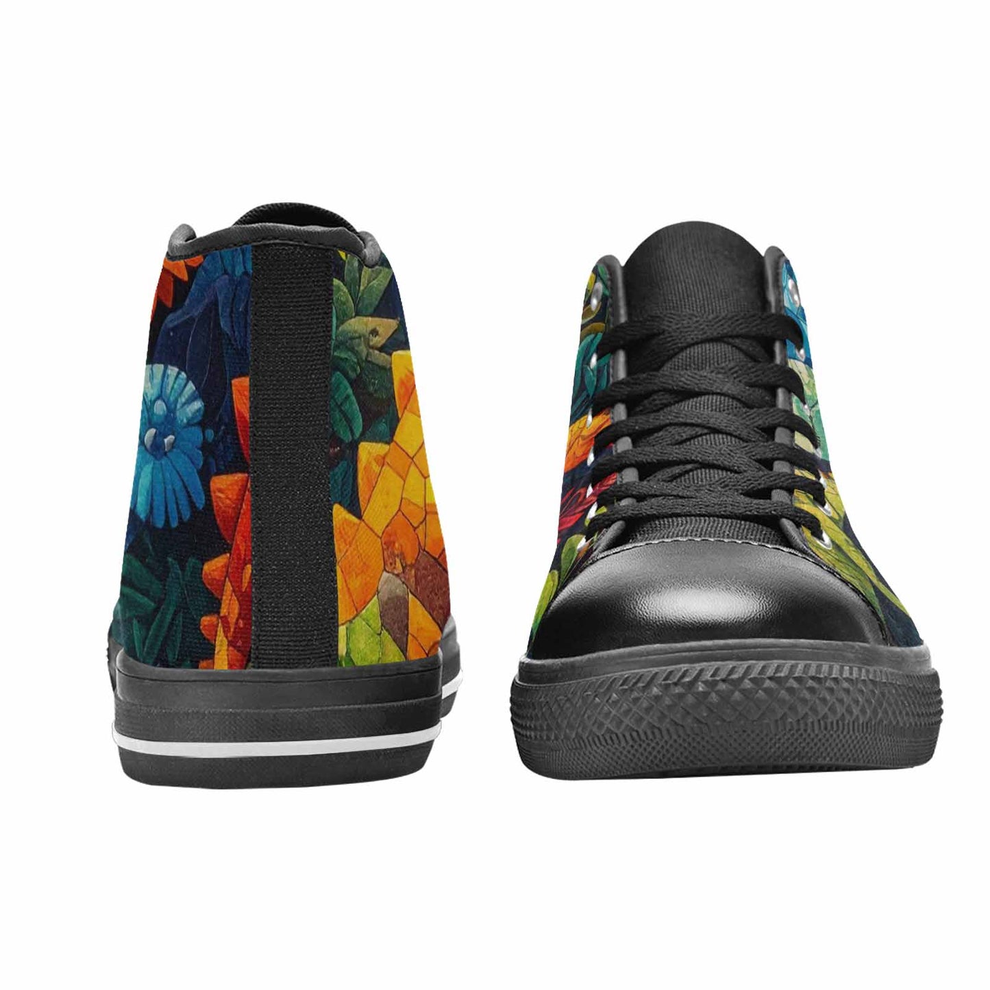 WOMEN'S Dinosaur Silhouette High Top Canvas Y2K Custom Sneakers