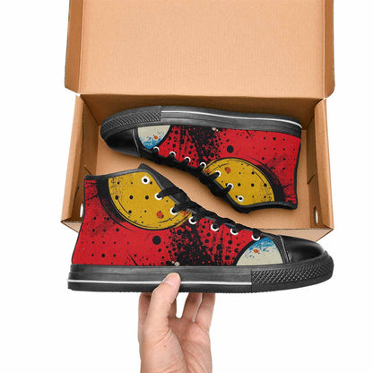 MEN'S Comic Book Halftone High Top Canvas Grunge Custom Sneakers