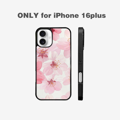 iPhone 16 Plus Case — Japanese Cherry Blossom Pattern Sakura Flowers, Unique Phone Case Design