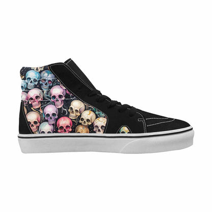 MEN'S Skulls  Marble Skulls High Top Canvas Vivid Custom Sneakers