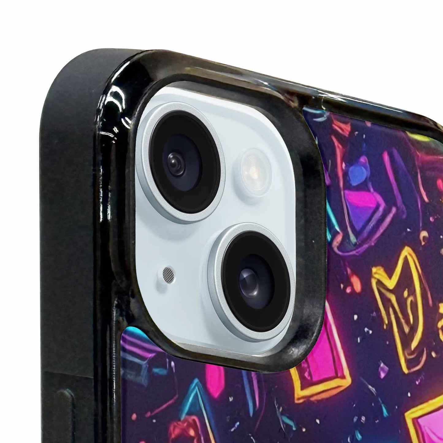 iPhone 15 Case — 80s Retro Motif 80s Retro Motifs, Custom Printed Phone Case