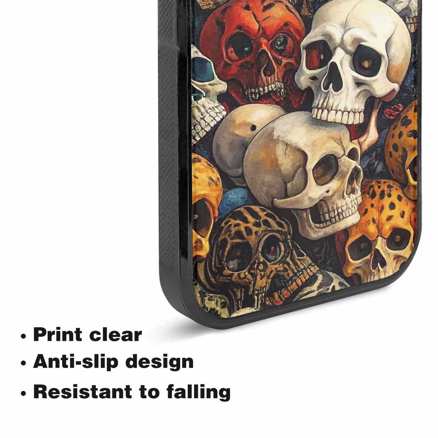 iPhone 15 Plus Case — Skulls Pattern Hundreds Of Sma 1q9, Customized Protective Case