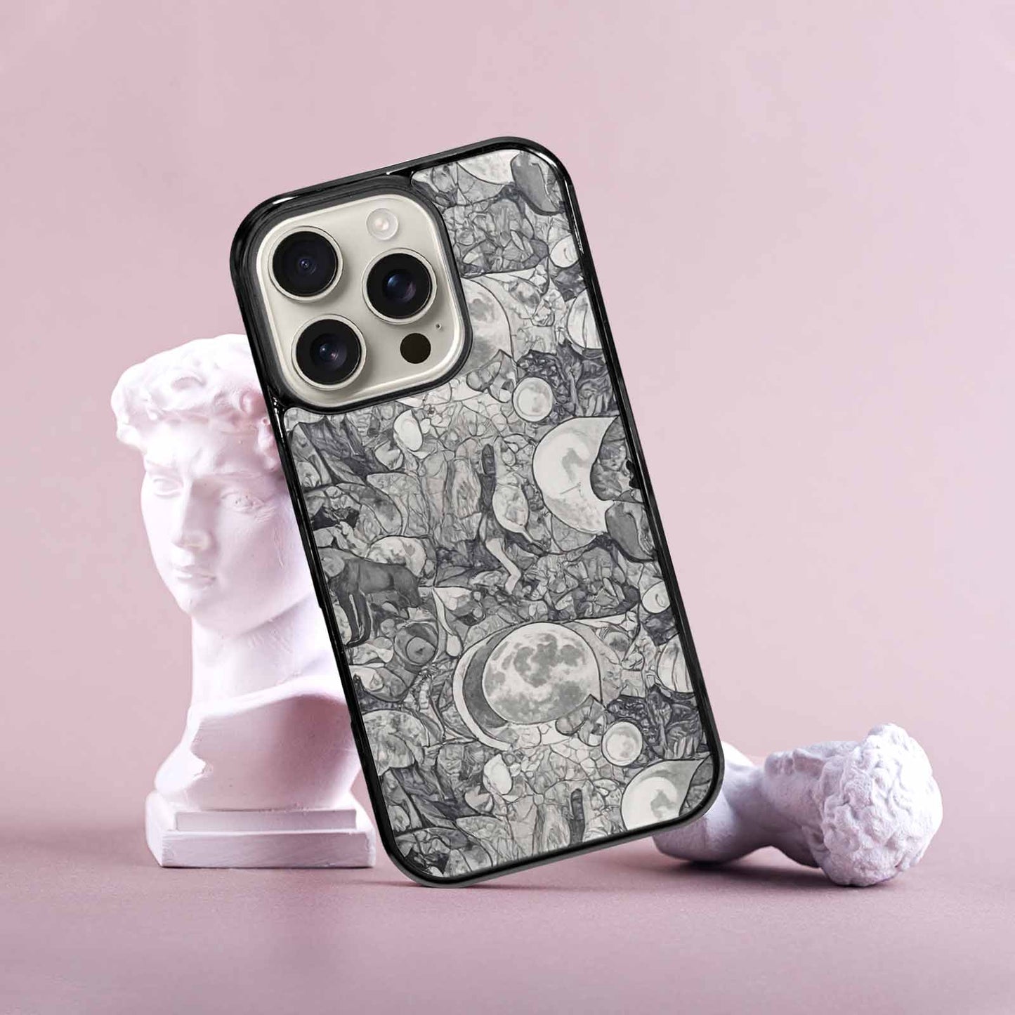iPhone 16 Pro Case — Wolves Everywhere Collage Overlap Small Wolf, Custom Made Phone Cover