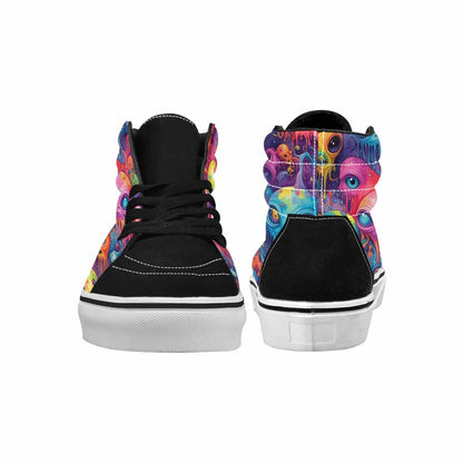 MEN'S Aliens  Tie Dye High Top Canvas Dark Academia Custom Sneakers