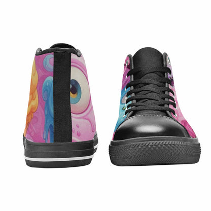 MEN'S Melting Icecream Cone Monster High Top Canvas Aesthetic Shoes
