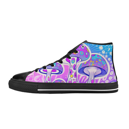 MEN'S Magic Mushrooms Art Men’S High Top Canvas Dreamcore Custom Shoes