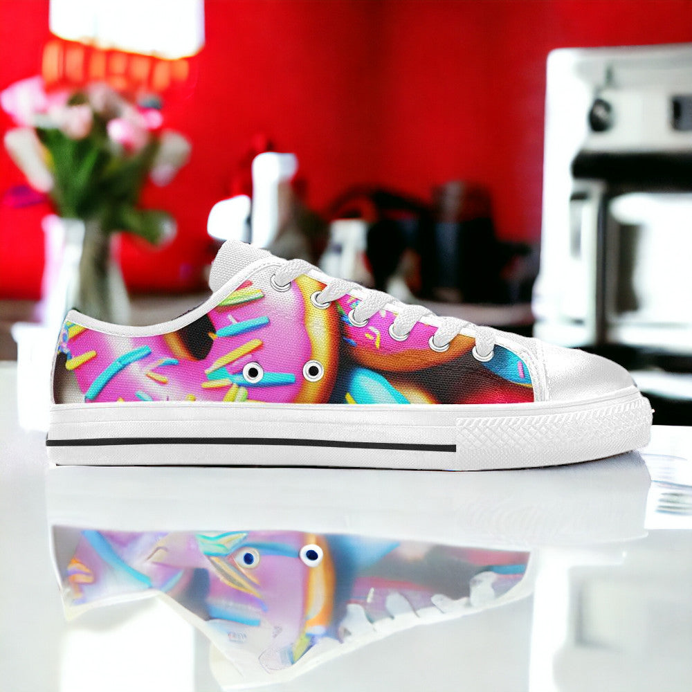 Koi Red Gold Wearable MEN Bold Art - Freaky Shoes | Custom Art Sneakers