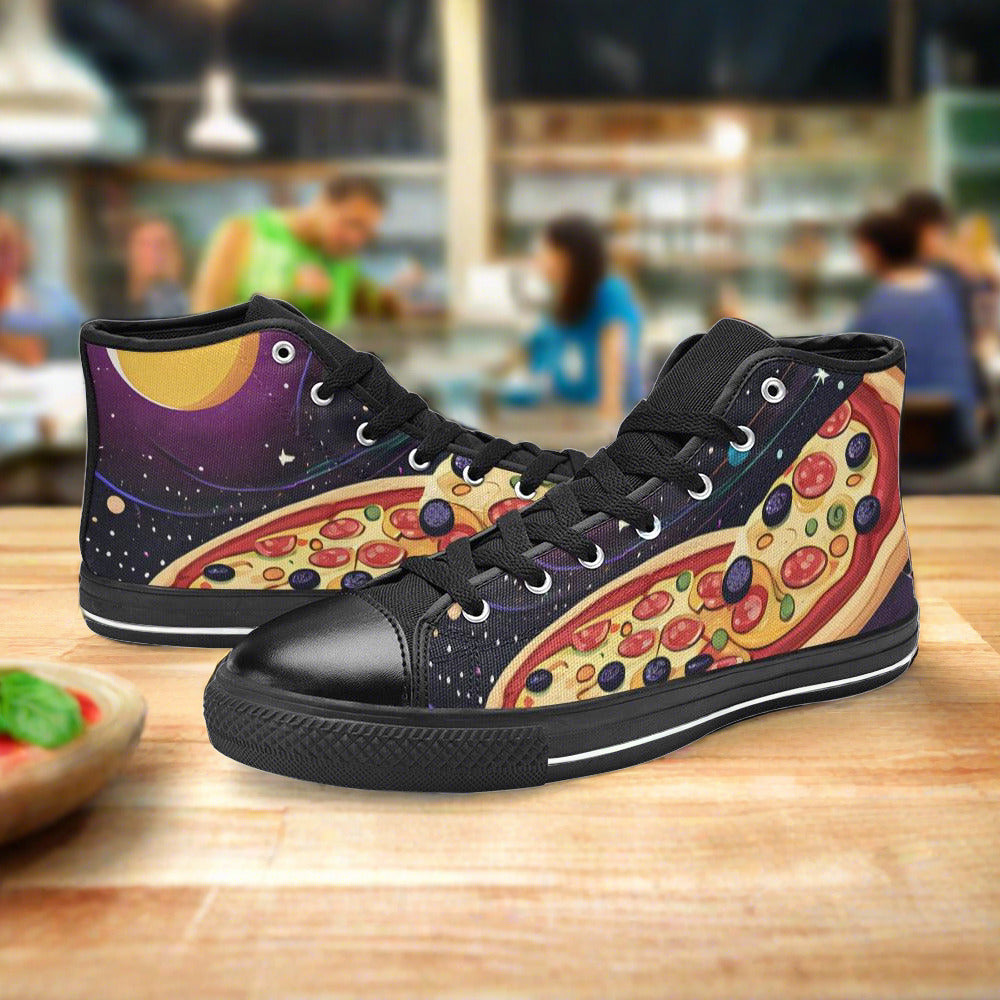 Peacock Crimson Black Unique MEN Bold Art - Freaky Shoes | Custom Art Sneakers