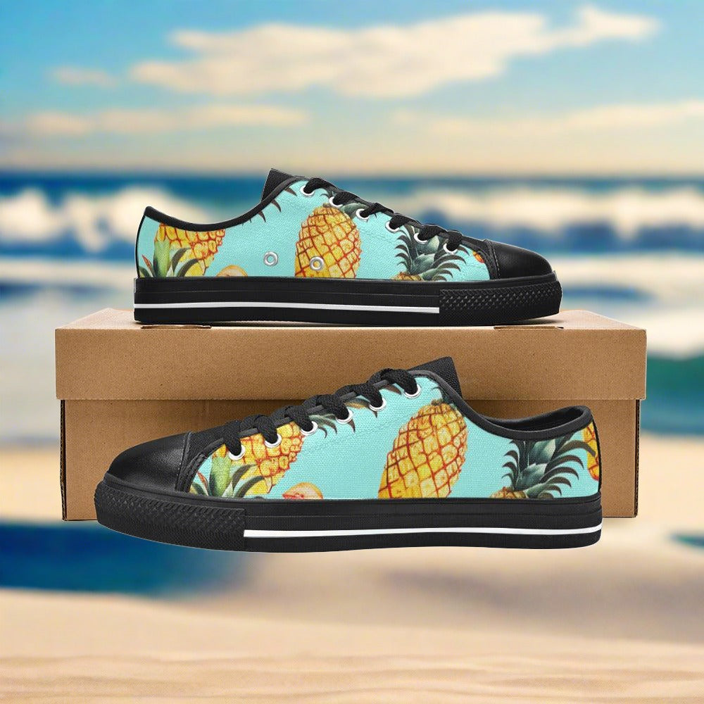 Jellyfish Teal Gold Ornate WOMEN Bold Art - Freaky Shoes | Custom Art Sneakers