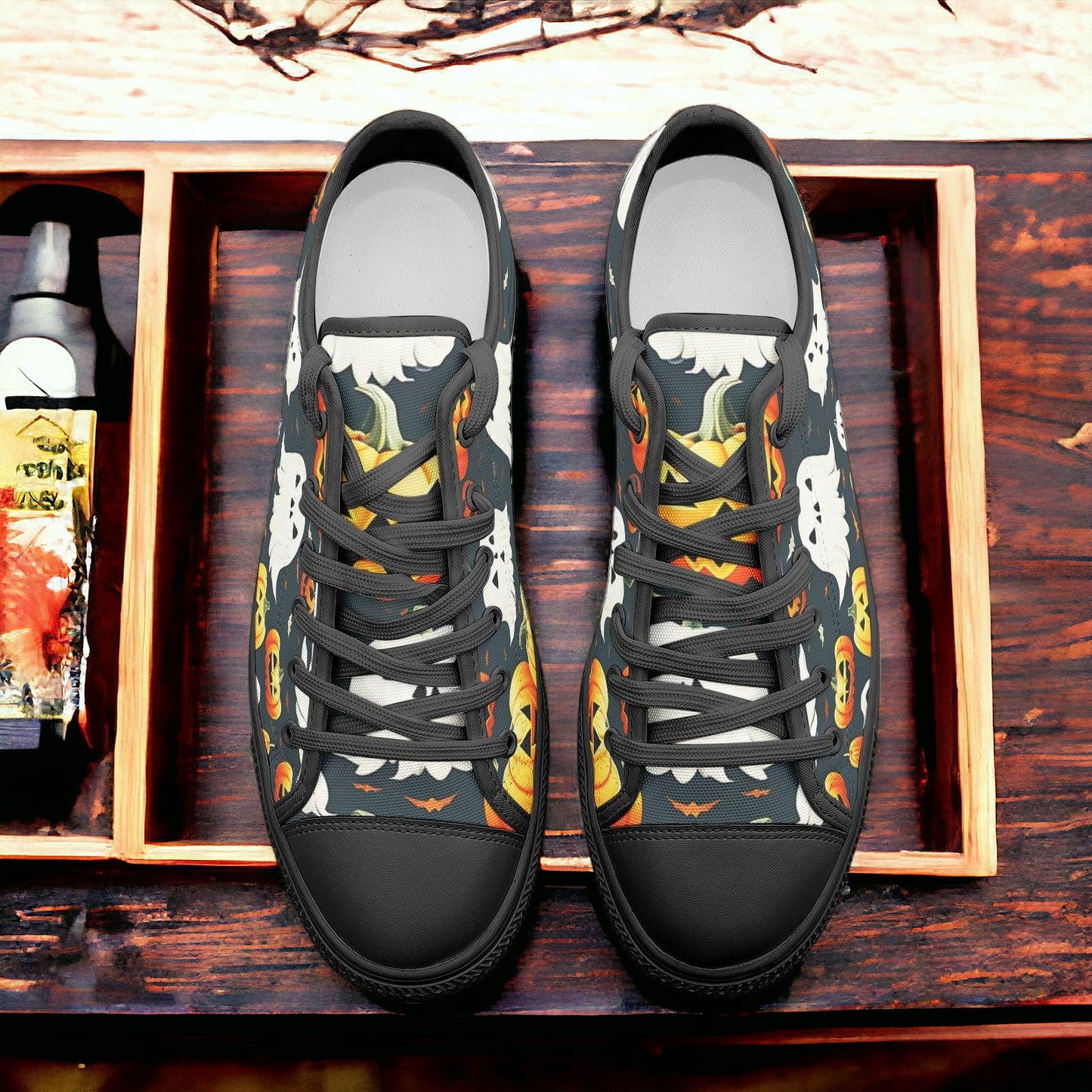 Cherry Blossom Vivid Multicolor Vivid Bold Art - Freaky Shoes | Custom Art Sneakers