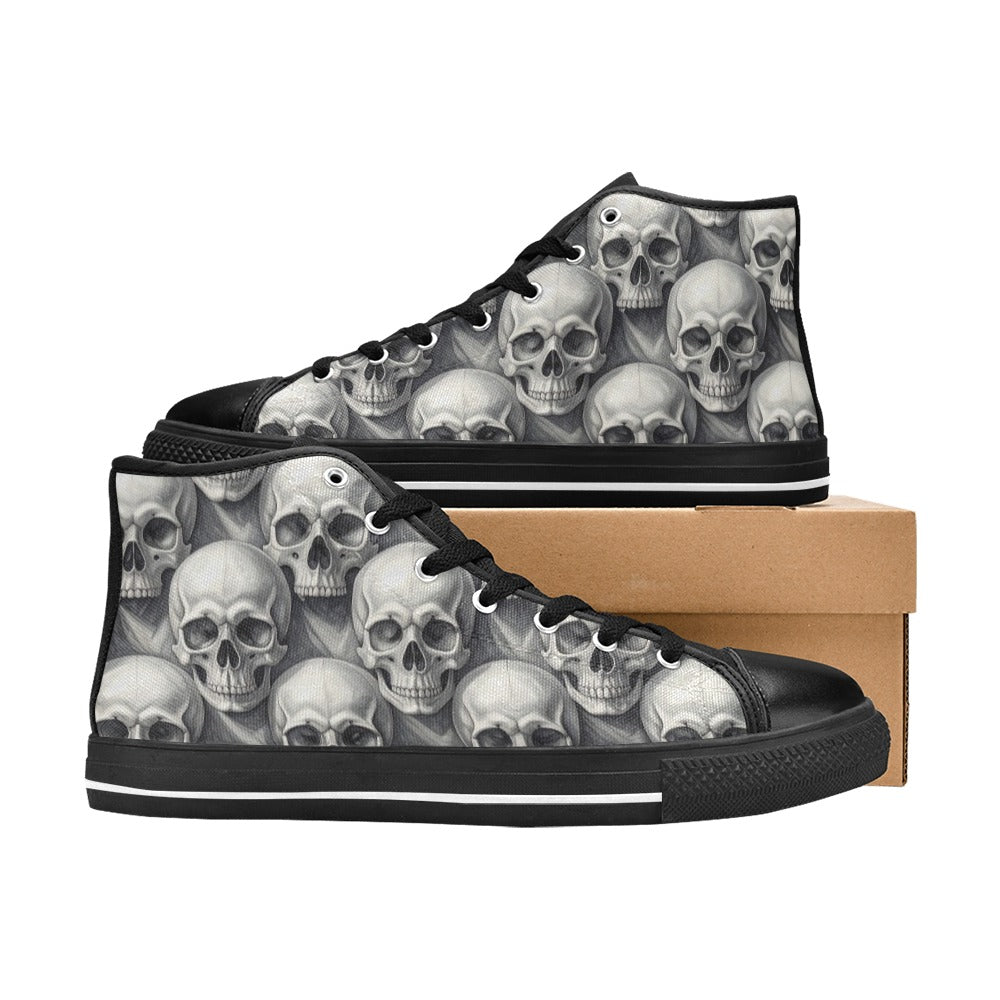 MEN'S Hyper Realistic Skull High Top Canvas Y2K Custom Sneakers