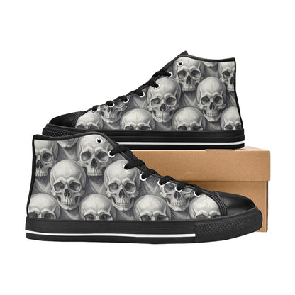 MEN'S Hyper Realistic Skull High Top Canvas Y2K Custom Sneakers