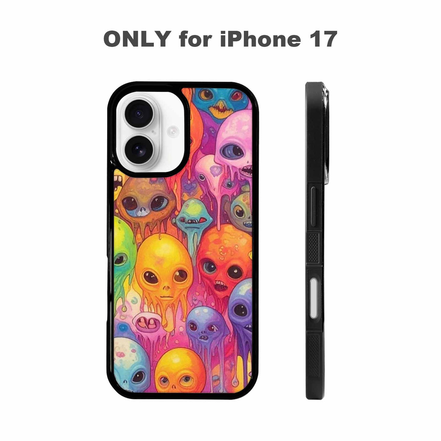iPhone 17 Case — Aliens Tie Dyemelting Aliens Tie Dye, Custom Printed Phone Case