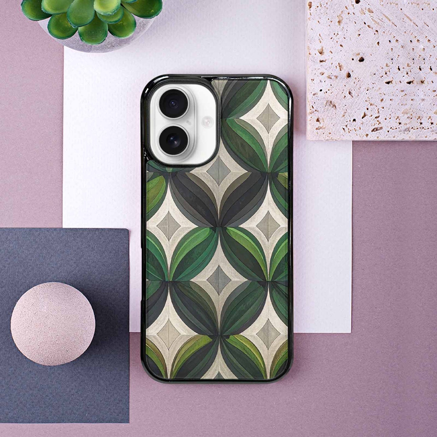 iPhone 16 Case — Aromantic Flag Color Theme Small Rainbow, Custom Made Phone Cover