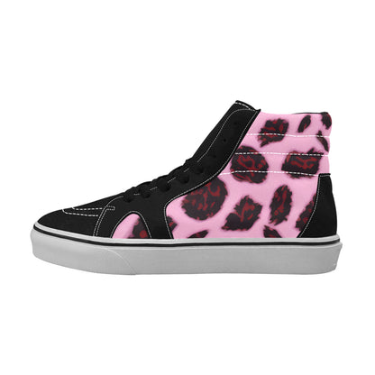 MEN'S Animal Print Pattern Background High Top Skateboarding Grunge Sneakers