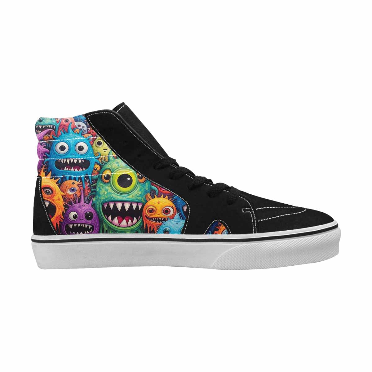 MEN'S Multi High Top Canvas Vibrant Chaos Custom Sneakers