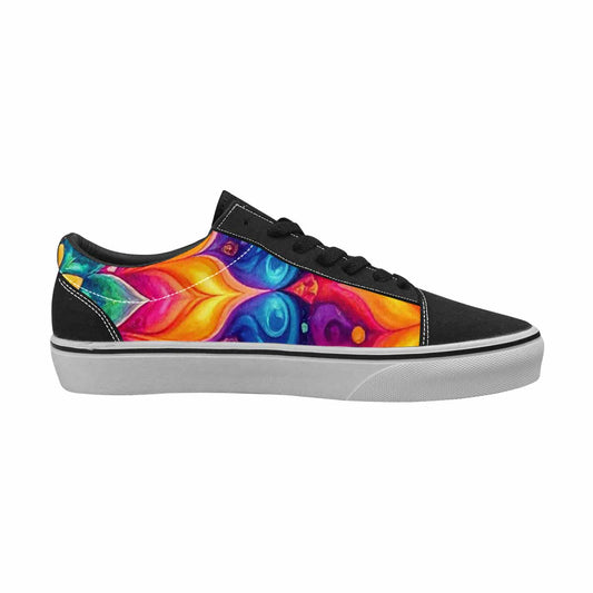 WOMEN'S Tie Dye Mandala Canvas Lace-Up Vivid Custom Shoes