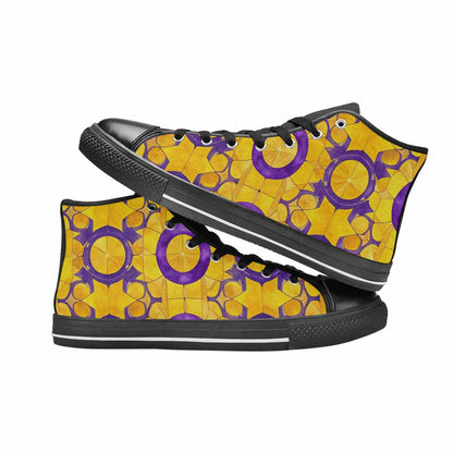 MEN'S Intersex Flag Color High Top Canvas Grunge Shoes