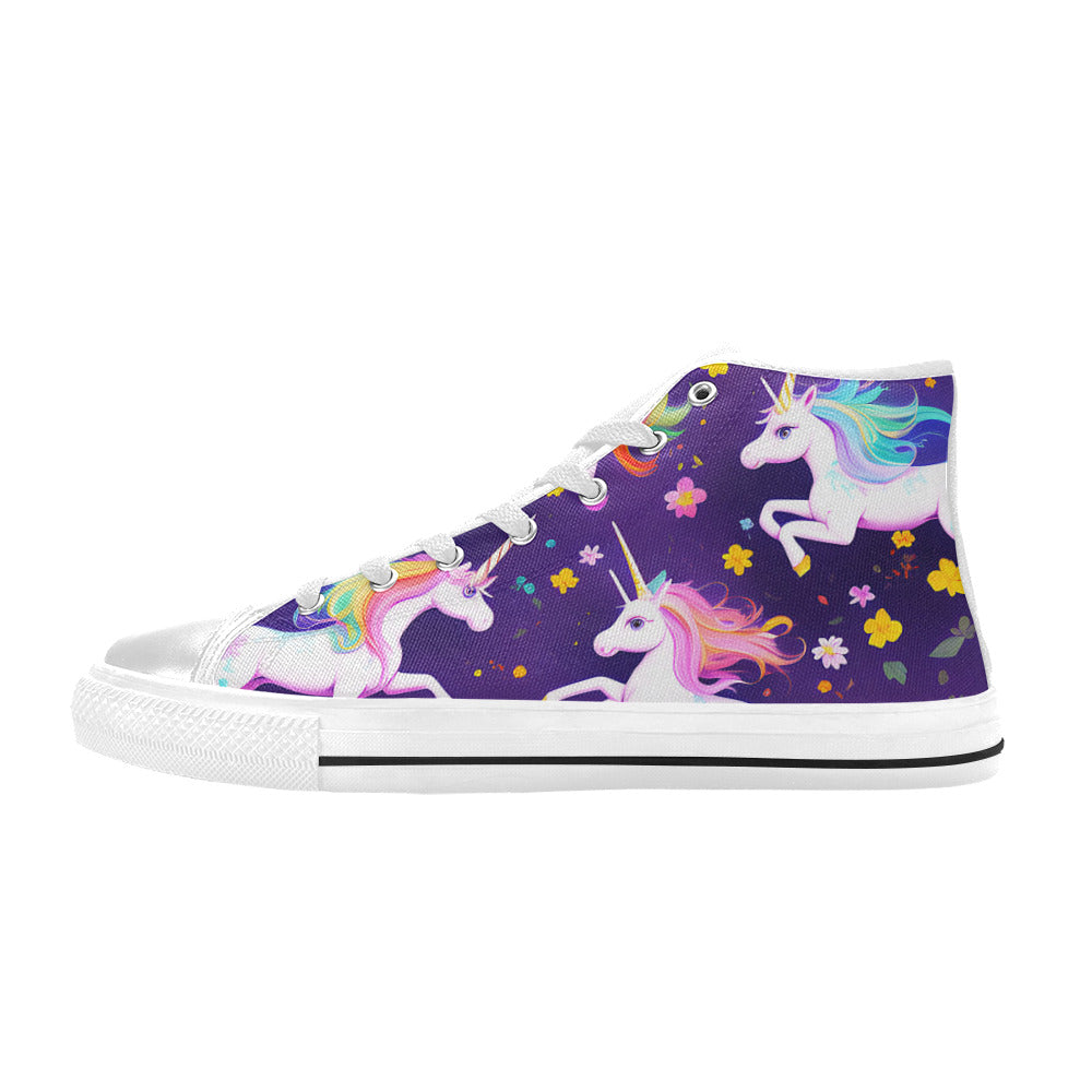 MEN'S Unicorns Please 3 Men’S High Top Canvas Vivid Sneakers