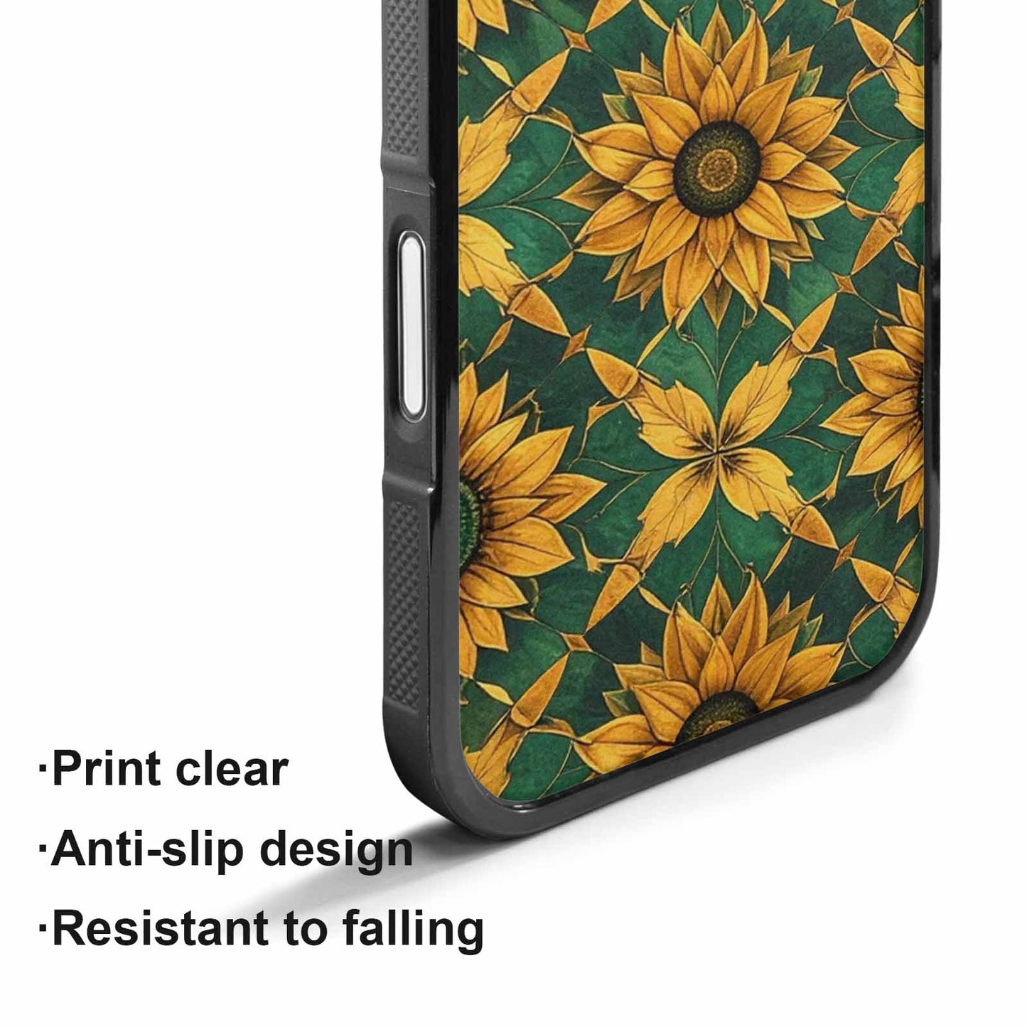 iPhone 17 Case — Sunflower Motifs Arranged In Floral, Custom Designed Case Cover