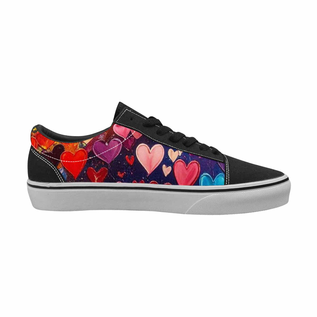 WOMEN'S Heart Burst Lace-Up Canvas Surreal Custom Shoes