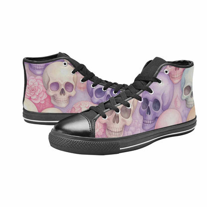 MEN'S Skulls - Pastel High Top Canvas Neon Fantasy Sneakers