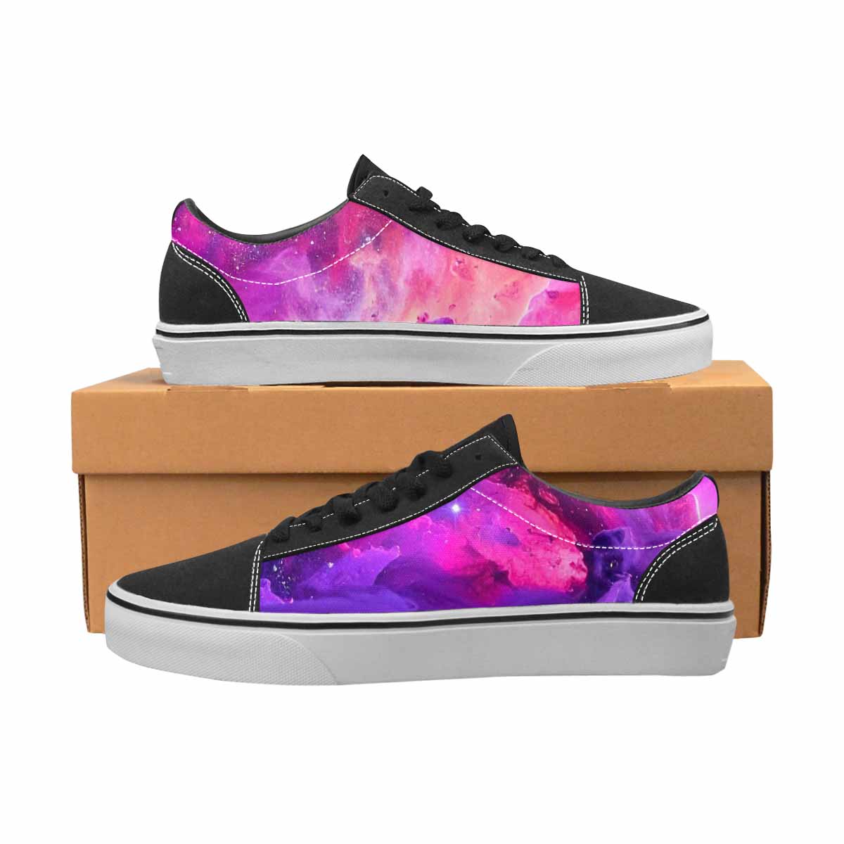 WOMEN'S Galaxy Nebula Galaxy Nebula Lace-Up Canvas Grunge Shoes