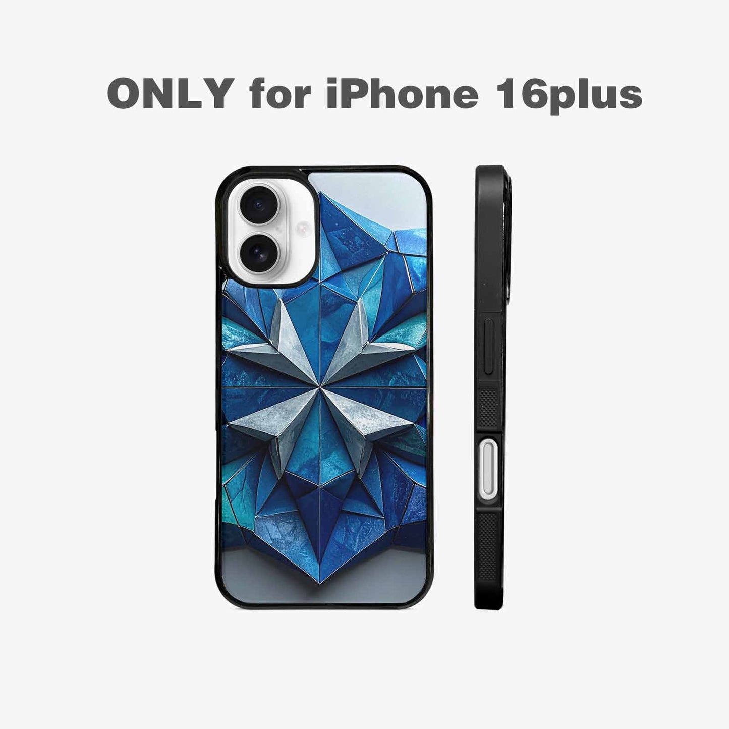 iPhone 16 Plus Case — Geometric Origami Art Pattern Personalized Phone, Custom Made Phone Cover