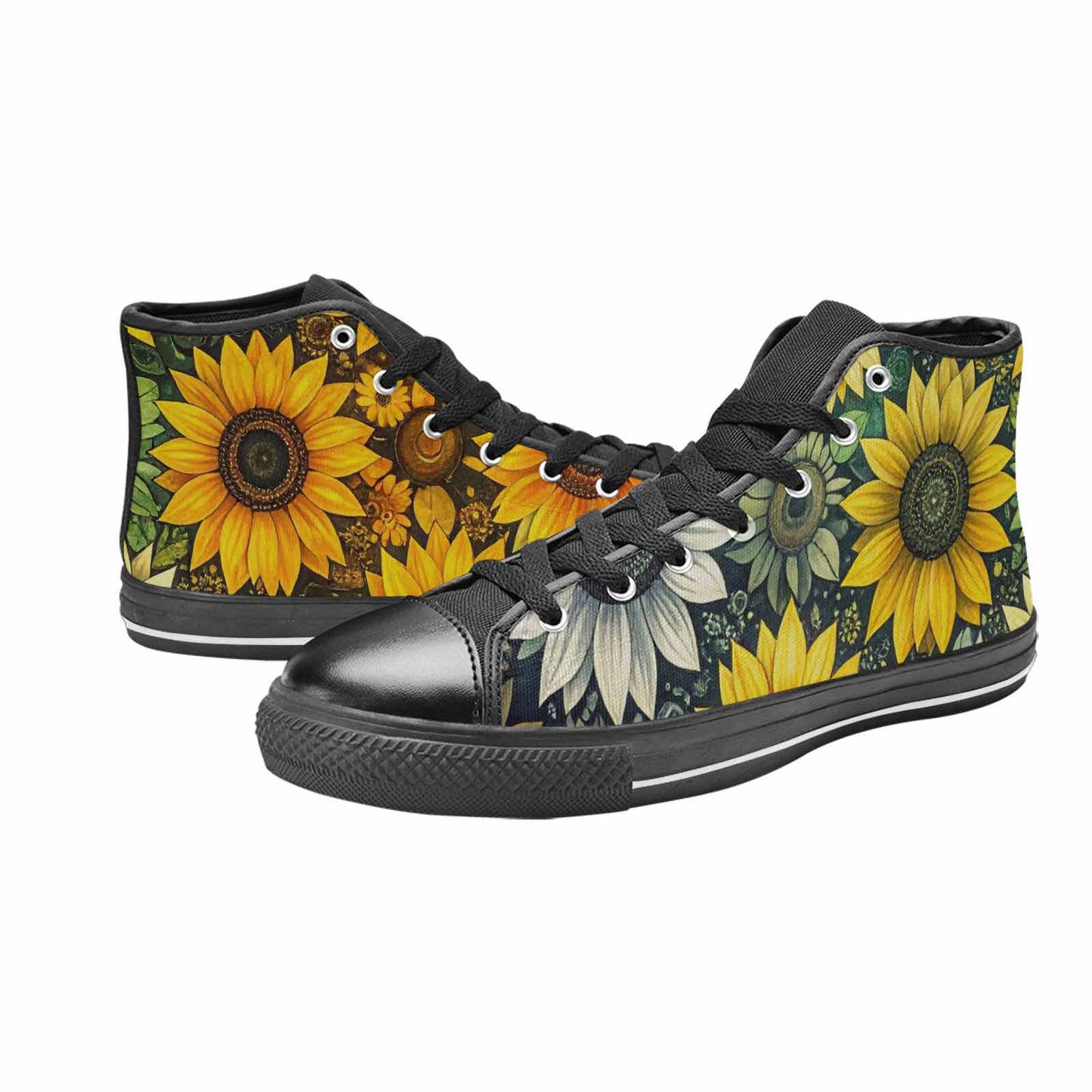 WOMEN'S Blend Melt Them High Top Canvas Vibrant Chaos Custom Sneakers