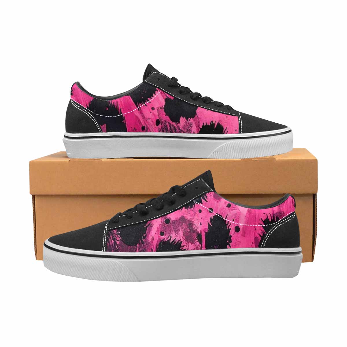 WOMEN'S Animal Print Lace-Up Canvas Neon Fantasy Shoes