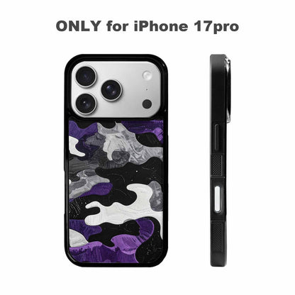 iPhone 17 Pro Case — Vivid Camo Asexual Pride Camo, Customized Protective Case