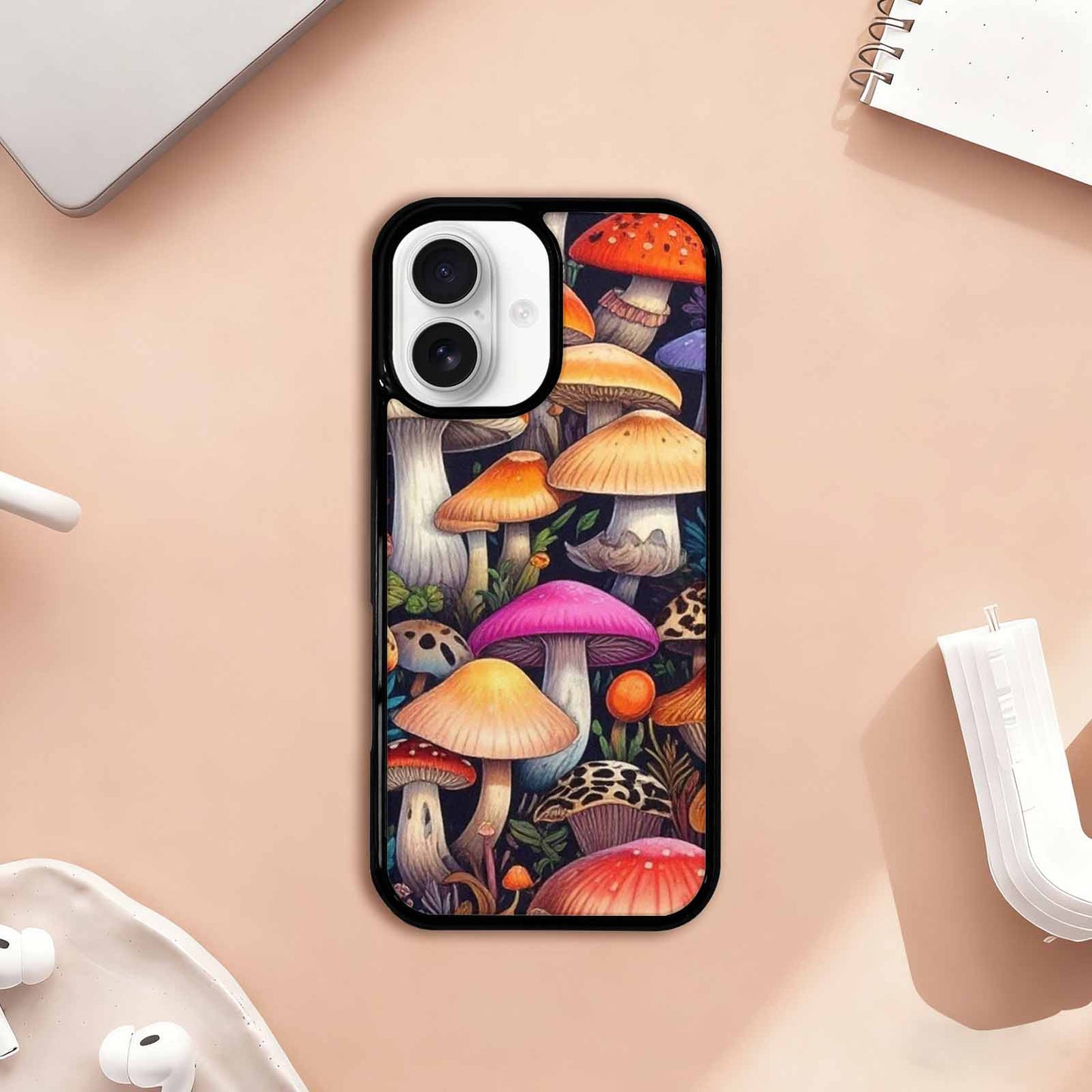 iPhone 17 Case — Mushrooms Pattern Hundreds Of Original Art, Custom Print Case Cover