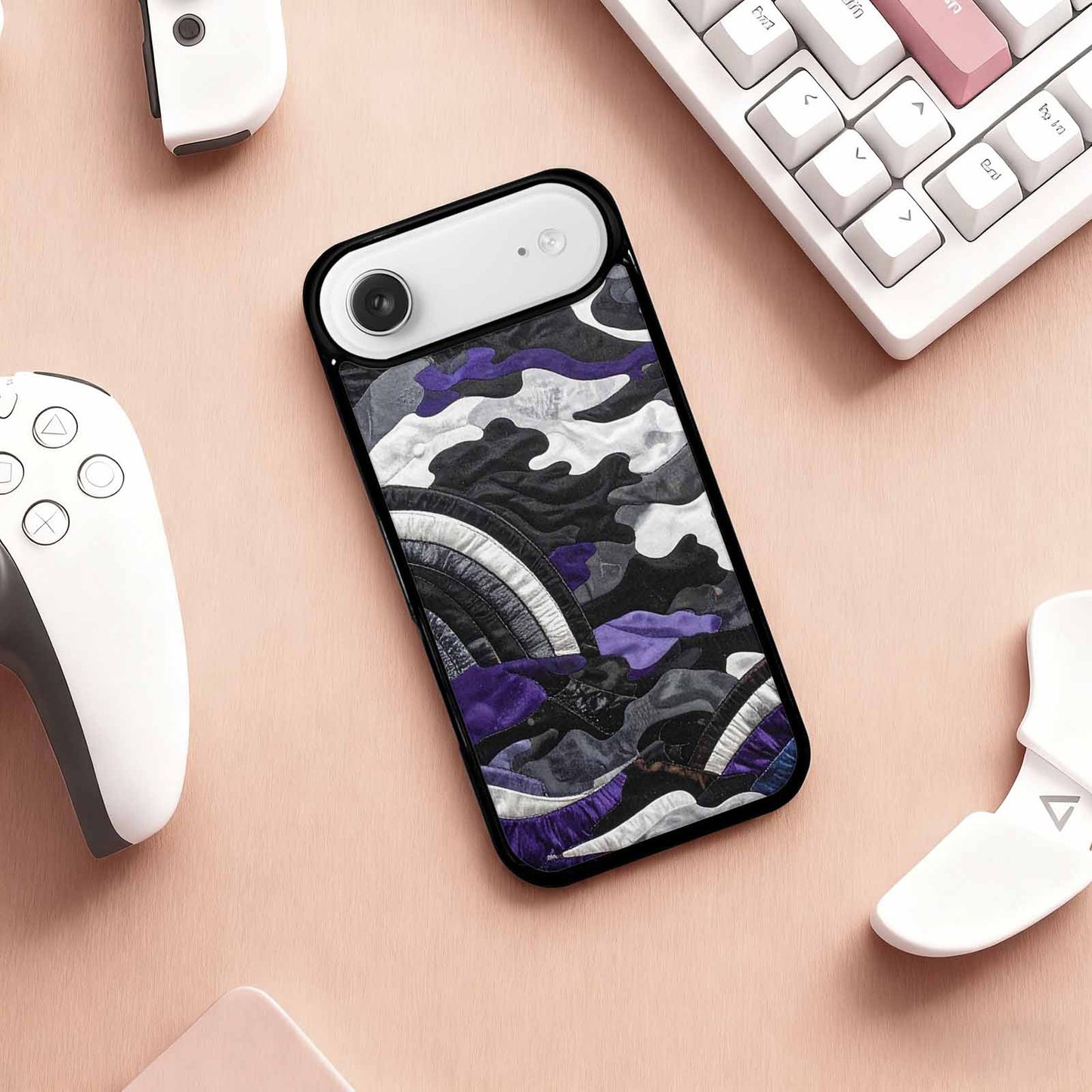 iPhone 17 Air Case — Vivid Camo Asexual Pride Camo, Custom Designed Case Cover