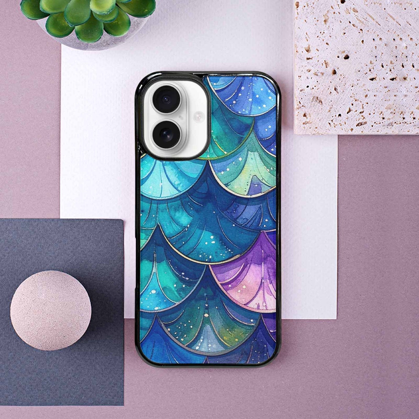 iPhone 16 Case — Mermaid Scale, Unique Phone Case Design